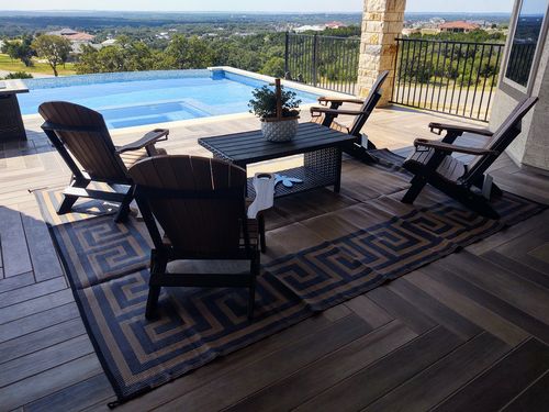Customer photo review of DuraWeather Poly® King Size Folding Adirondack Chair with Built-in Cup Holders (24+ Color Options!)
