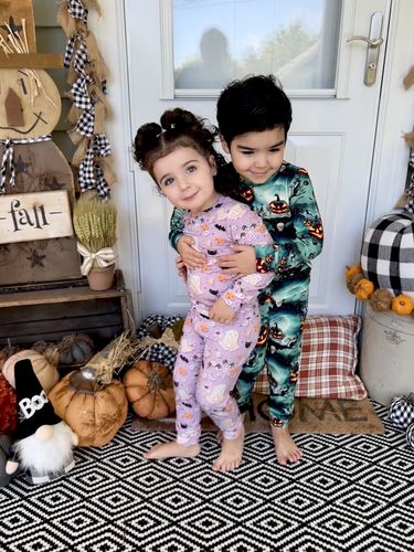 Customer photo review of Bat N BOOjee Pajama Set *PRESALE* Expected Ship 9/8