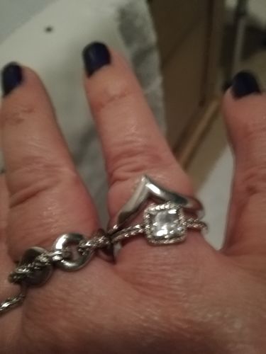 Customer photo review of Grecian Wishbone Stacking Ring