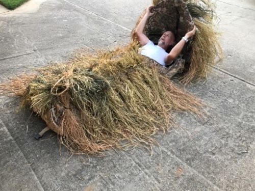 Customer photo review of Hunting Blind Raffia Grass (Pack)