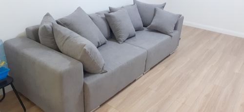 Customer photo review of Canapea extensibilă cu ladă de depozitare Marbela Graphite XXL 290x110 cm