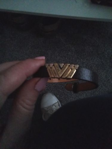 Customer photo review of Leather Women Bracelet With Personalized Pendants