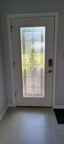 Customer photo review of Wexford Glass and Frame Kit (Full Lite 24" x 66" Frame Size)