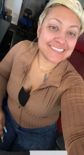 Customer photo review of Script Cuban Link Name Necklace