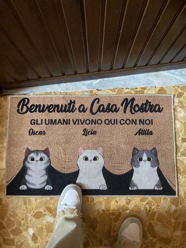Customer photo review of Tappeto personalizzato con Cani & Gatti