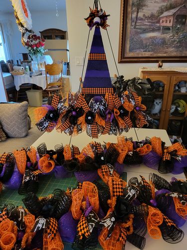 Customer photo review of 2.5"X10Yd Skeletons On Royal Black/Orange/White RGC170702