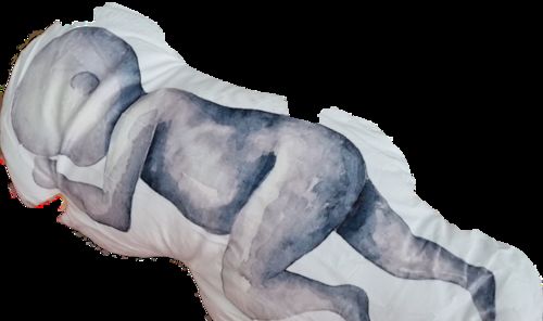 Customer photo review of Birth Pillow Watercolor One