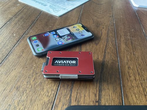 Customer photo review of Swiss Edition Slim Wallet | Slide | Coin Holder & Carbon Fiber Clip