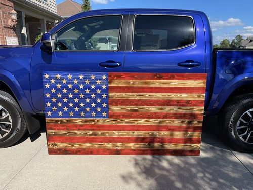 Customer photo review of 50 Star American Flag Metal Stencil (14 gauge steel)