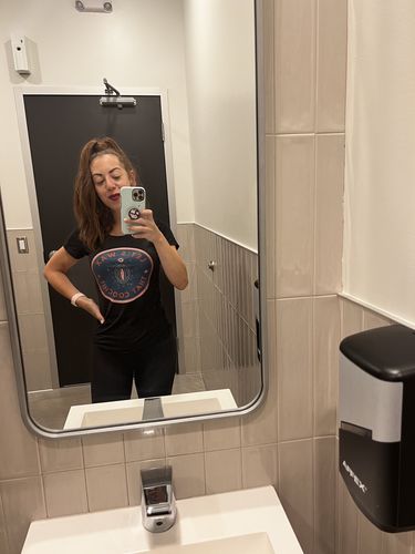 Customer photo review of Wax That Coochie Woman's Tee