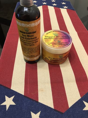 Customer photo review of Sea Moss with Elderberry African Liquid Black Soap (13oz)