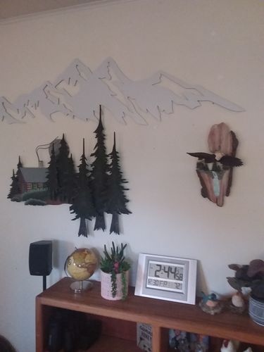 Customer photo review of Mountains - Metal Wall Art