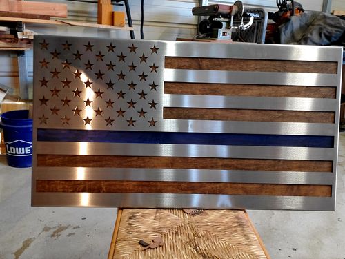 Customer photo review of Metal DIY American Flag - 50 Stars Traditional