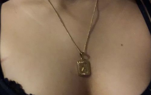 Customer photo review of Letter Necklaces