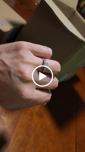 Customer video review of Five Stone Trellis Moissanite Sidestone Engagement Ring