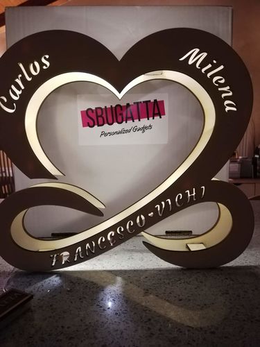 Customer photo review of Lampada Led Personalizzata Amore Infinito