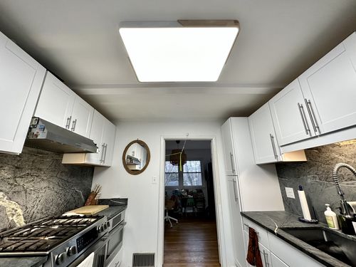 Customer photo review of Wood Rectangle LED Ceiling Light