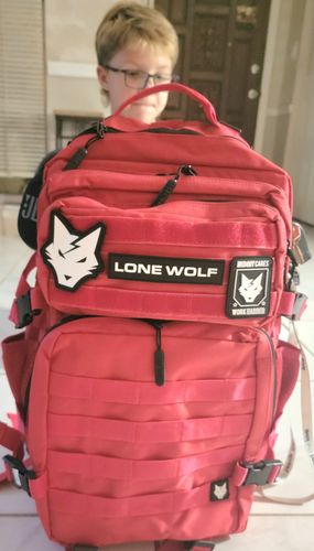 Customer photo review of Gen 2 Red 45L Backpack