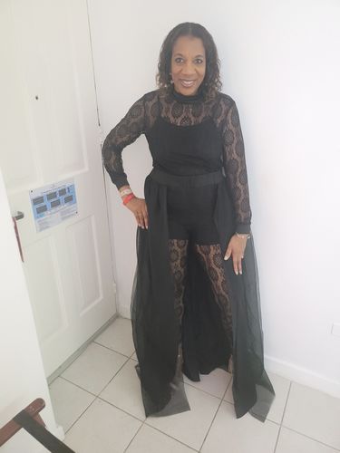 Customer photo review of Black Tulle Lace Skirt Jumpsuit 2pcs Skirts Sets