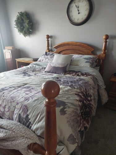 Customer photo review of Bebejan Bloom Purple 100% Cotton 230 Thread Count 5-Piece Reversible Comforter Set