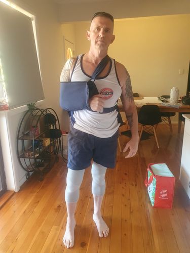 Customer photo review of Premium Bamboo Knee Sleeve (Single)