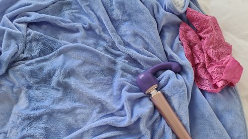 Customer photo review of Waterproof Splash Blanket™️ - Bluebell Quilted Fleece