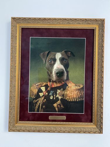 Customer photo review of The General - Custom Vintage Pet Portrait