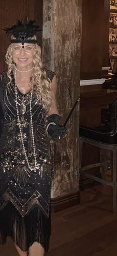 Janene S. review of 1920s Black & Gold Beaded Ella Flapper Dress image 1 out of 1