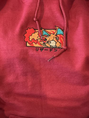 Customer photo review of Charizard Embroidered Hoodie