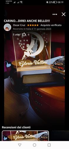 Customer photo review of Lampada Luna Nuvole