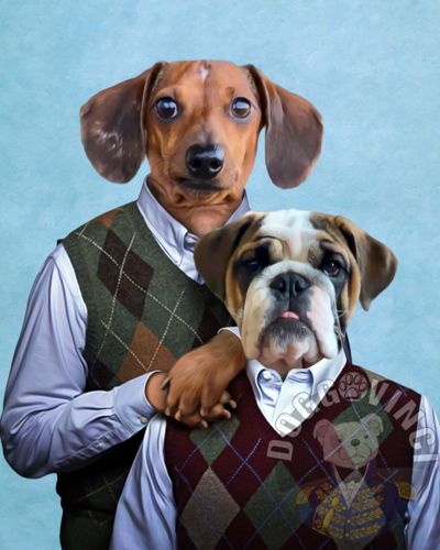 Customer photo review of Step Doggos: Personalized 2 Dog Poster