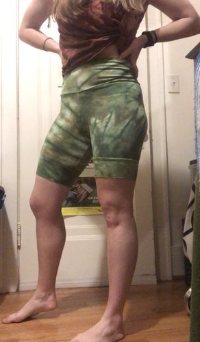 Customer photo review of FASHION SHOW Banded Bike Short SMALL "Earth" (Hemp/Cotton Stretch)
