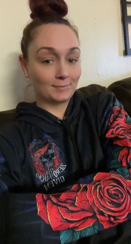 Customer photo review of SUGAR SKULL ROSE SMOKE ALL OVER PRINT - TY2212223