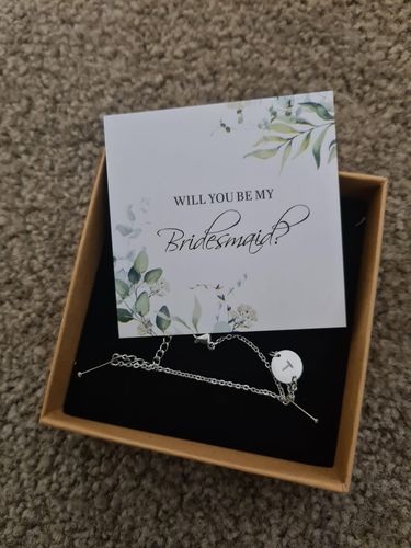 Customer photo review of Initial Disc Bracelet