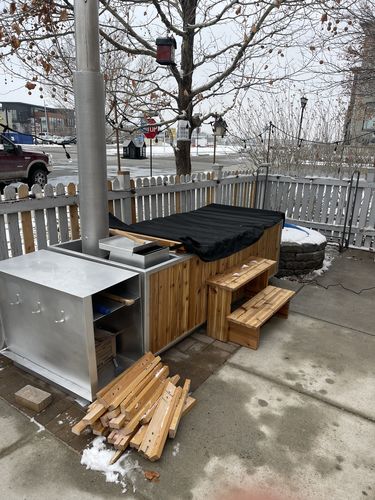Customer photo review of Wood Burning Hot Tub