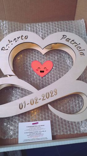 Customer photo review of Lampada Led Personalizzata Amore Infinito