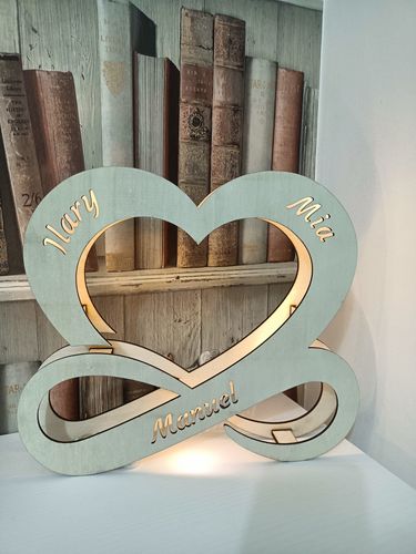 Customer photo review of Lampada Led Personalizzata Amore Infinito