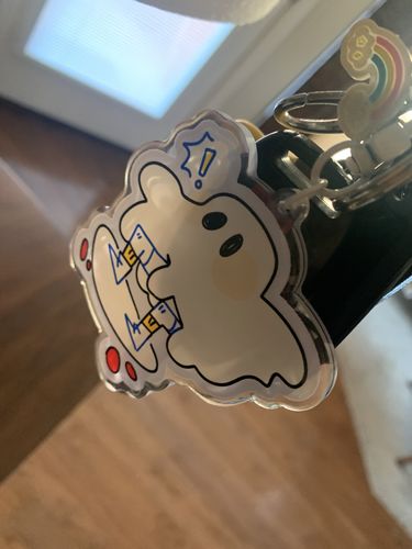 Customer photo review of Doodle Ghost Keychains