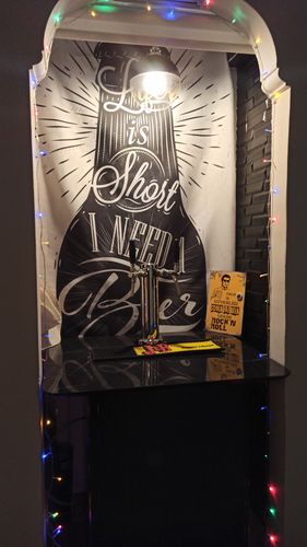 Customer photo review of Vintage Beer Duvar Örtüsü - 130cm x 150 cm