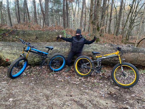 Customer photo review of Lankeleisi XT750 Plus 1000W 26" Fat Bike Dual Crown Fork Foldable E-Moutain Bike 17.5Ah 40km/h 120km