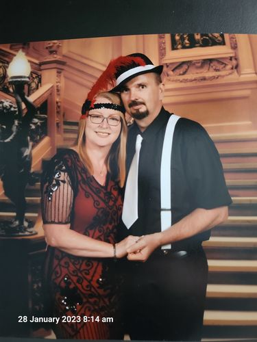 Jo-ann B. review of 1920s Red & Black Beaded Evelyn Flapper Dress image 1 out of 1