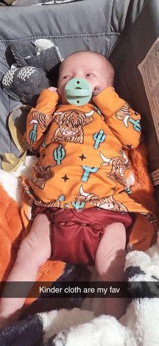 Customer photo review of Patterned Basics Pocket Cloth Diaper with Athletic Wicking Jersey Version 2.0
