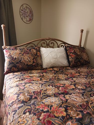 Customer photo review of Stefania Black 4-Piece Comforter Set By J Queen - Final Sale
