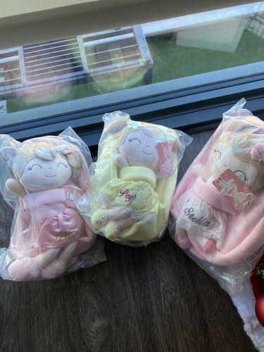 Customer photo review of Personalized Strawberry Doll Backpack - Light
