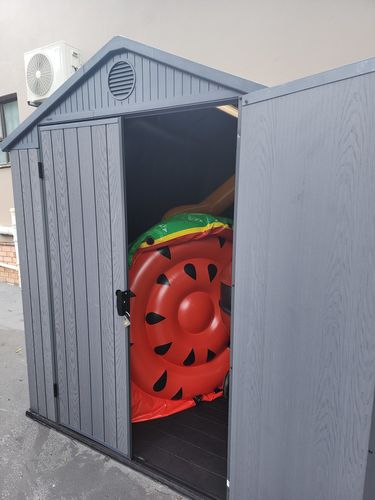 Customer photo review of Darwin 6x6ft Shed - Grey