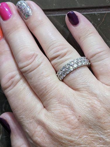 Customer photo review of 3.00-7.20 CT Round Cut Natural Diamonds - Eternity Rings