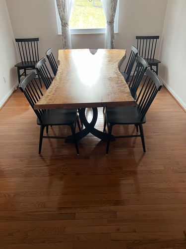 Customer photo review of Metal Table Legs - 418 Curva - 25W, 28H inch - Set of 2 pcs - Flowyline