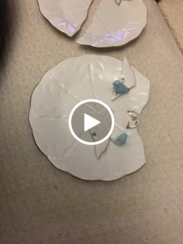 Customer video review of Kit 4 Pratos de Sobremesa Porcelana Birds 19cm