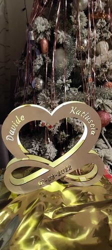 Customer photo review of Lampada Led Personalizzata Amore Infinito