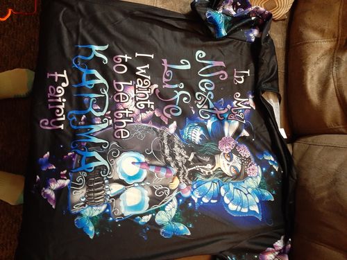 Customer photo review of KARMA FAIRY SKULL ALL OVER PRINT - TLTY1811222
